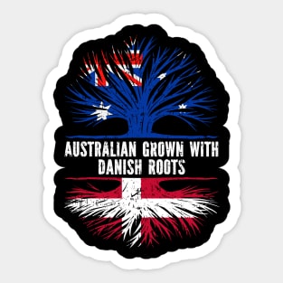 Australian Grown with danish Roots Australia Flag Sticker